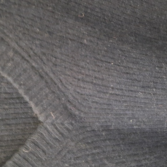 Men's Navy 100% Cashmere Heavy V-Neck Sweater Size XL - Picture 3 of 3